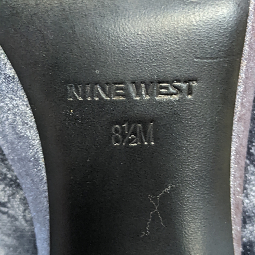 Nine West Women's Black Velvet Sandals - Picture 6 of 8
